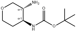 cis-tert-butyl (3-aminotetrahydro-2H-pyran-4-yl)carbamate Structure