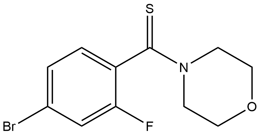 (4-Bromo-2-fluorophenyl)(morpholino)methanethione Structure