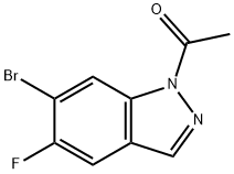 Ethanone, 1-(6-bromo-5-fluoro-1H-indazol-1-yl)- Structure