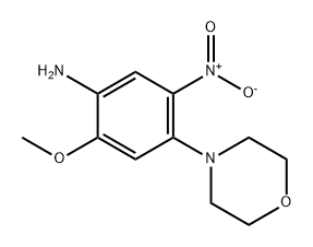 Benzenamine, 2-methoxy-4-(4-morpholinyl)-5-nitro- Structure