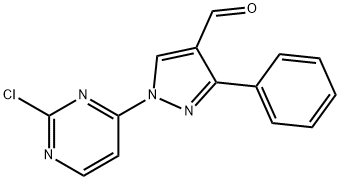 1H-Pyrazole-4-carboxaldehyde, 1-(2-chloro-4-pyrimidinyl)-3-phenyl- Structure