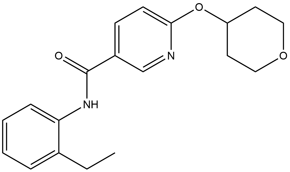 N-(2-Ethylphenyl)-6-[(tetrahydro-2H-pyran-4-yl)oxy]-3-pyridinecarboxamide Structure