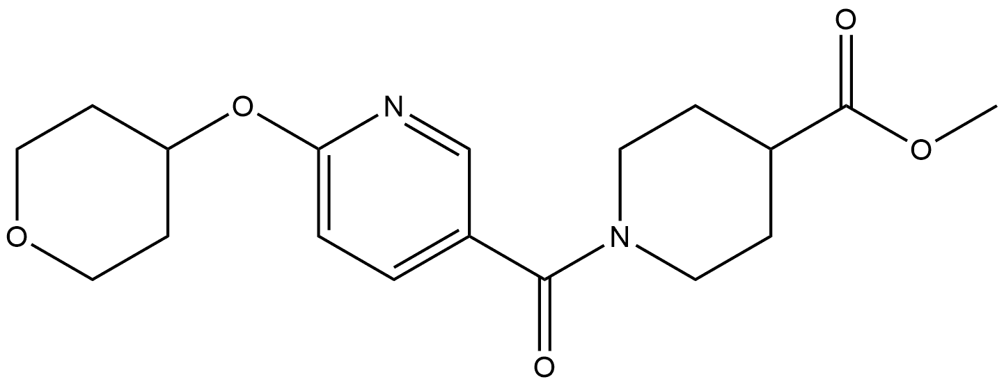 Methyl 1-[[6-[(tetrahydro-2H-pyran-4-yl)oxy]-3-pyridinyl]carbonyl]-4-piperidi... Structure