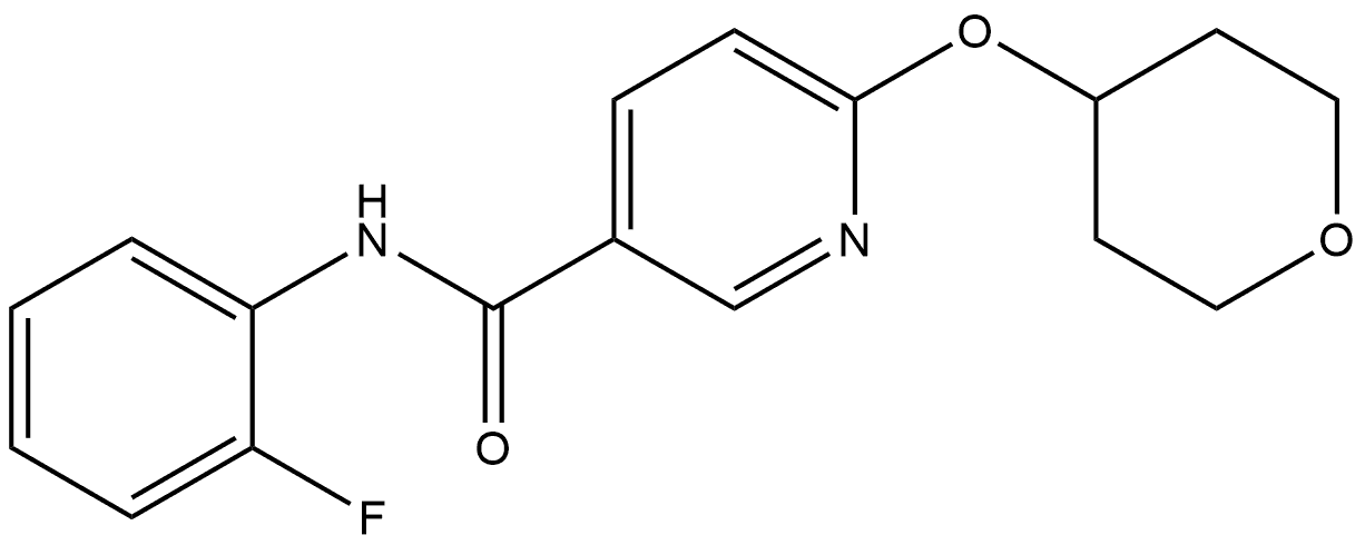 N-(2-Fluorophenyl)-6-[(tetrahydro-2H-pyran-4-yl)oxy]-3-pyridinecarboxamide Structure