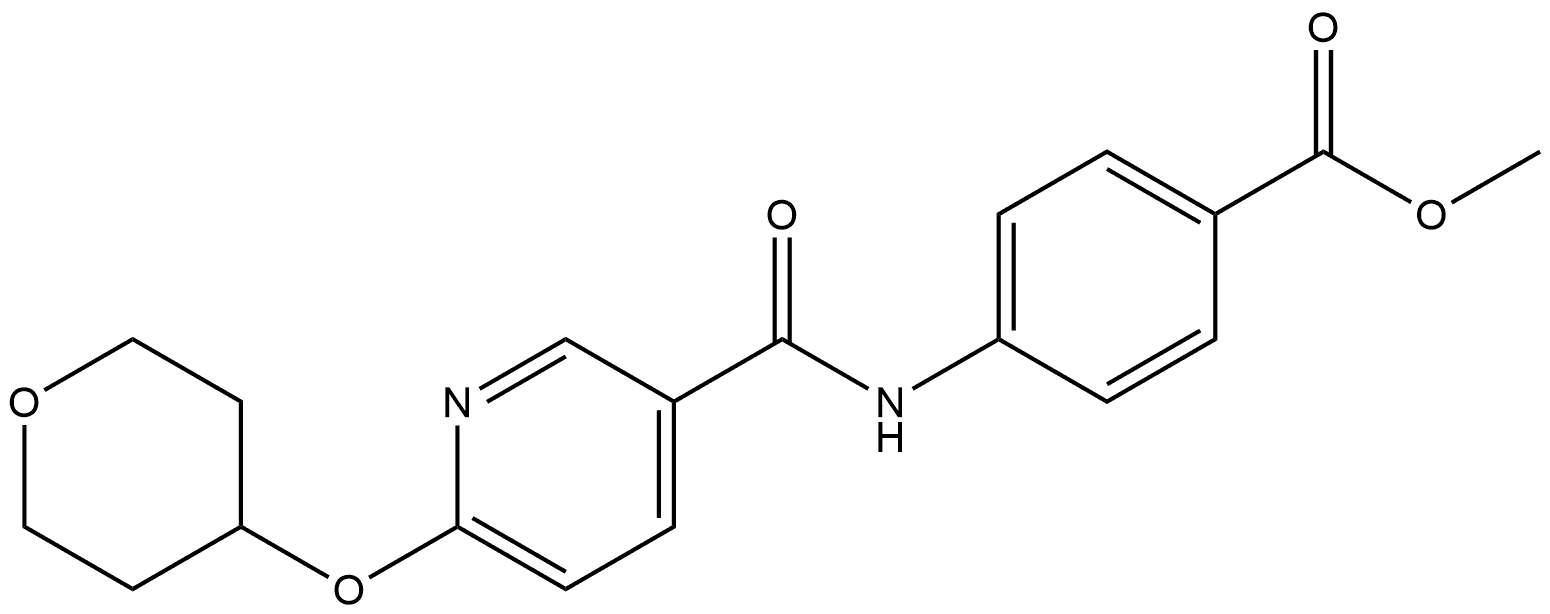 Methyl 4-[[[6-[(tetrahydro-2H-pyran-4-yl)oxy]-3-pyridinyl]carbonyl]amino]benz... Structure