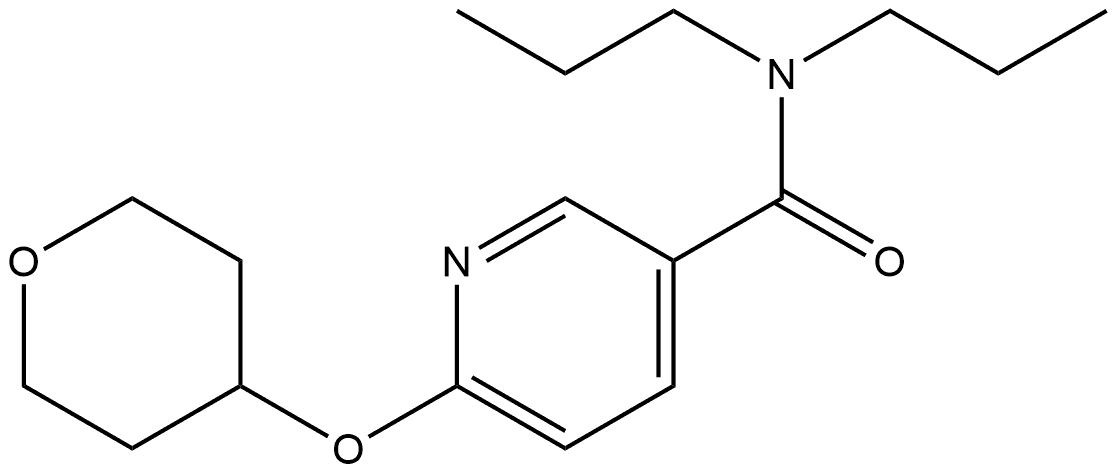 N,N-Dipropyl-6-[(tetrahydro-2H-pyran-4-yl)oxy]-3-pyridinecarboxamide Structure