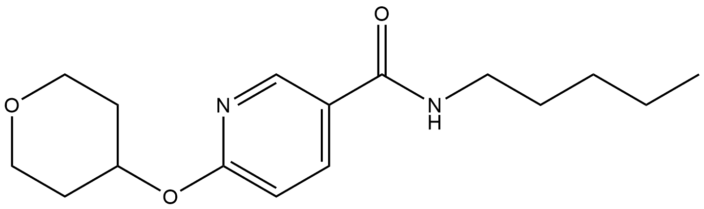 N-Pentyl-6-[(tetrahydro-2H-pyran-4-yl)oxy]-3-pyridinecarboxamide Structure