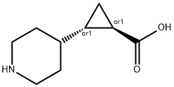 Cyclopropanecarboxylic acid, 2-(4-piperidinyl)-, (1R,2S)-rel- Structure