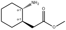 Cyclohexaneacetic acid, 2-amino-, methyl ester, (1R,2S)-rel- Structure