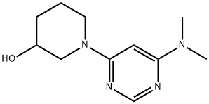 1-[6-(Dimethylamino)pyrimidin-4-yl]piperidin-3-ol Structure