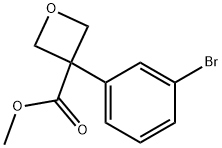 3-Oxetanecarboxylic acid, 3-(3-bromophenyl)-, methyl ester Structure