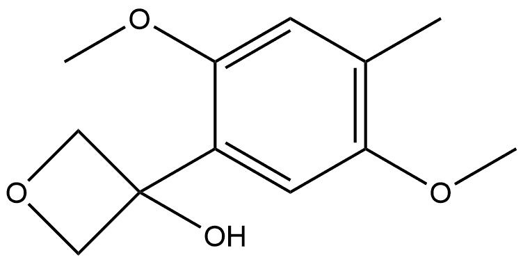 3-(2,5-Dimethoxy-4-methylphenyl)-3-oxetanol Structure