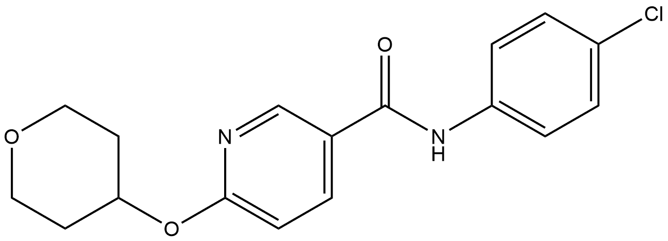 N-(4-Chlorophenyl)-6-[(tetrahydro-2H-pyran-4-yl)oxy]-3-pyridinecarboxamide Structure