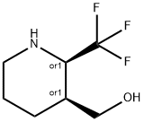 3-Piperidinemethanol, 2-(trifluoromethyl)-, (2R,3S)-rel- Structure