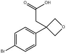 2-[3-(4-bromophenyl)oxetan-3-yl]acetic acid Structure