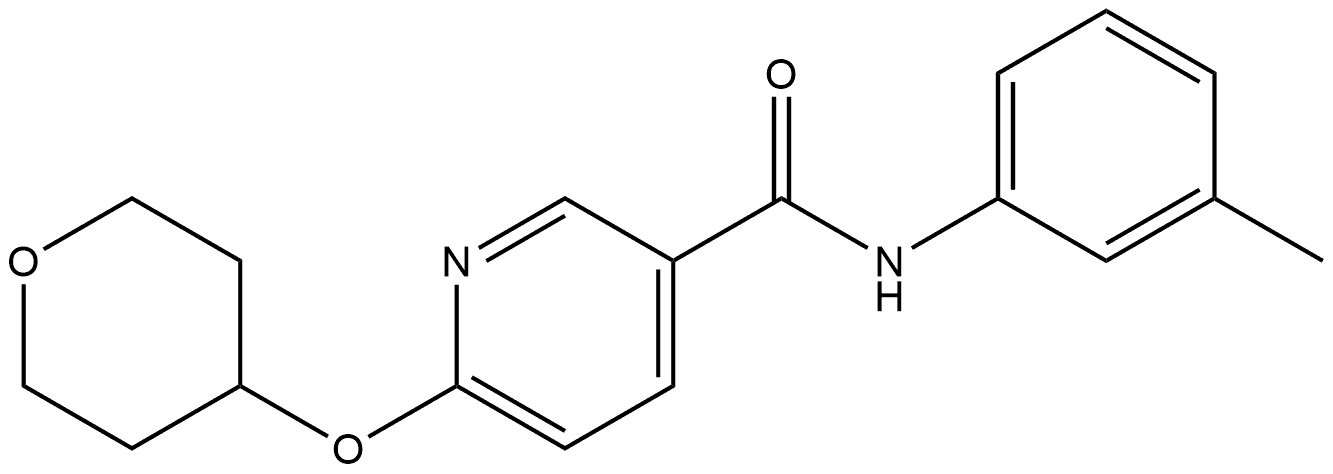 N-(3-Methylphenyl)-6-[(tetrahydro-2H-pyran-4-yl)oxy]-3-pyridinecarboxamide Structure