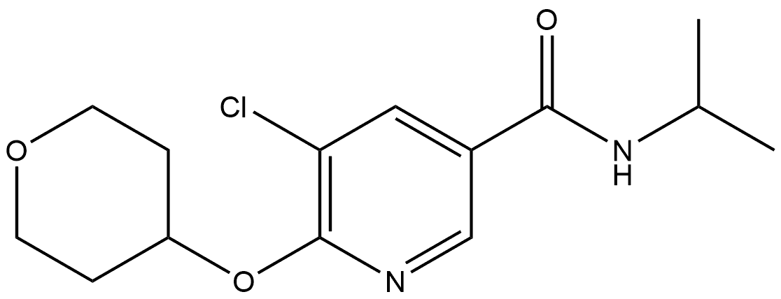 5-Chloro-N-(1-methylethyl)-6-[(tetrahydro-2H-pyran-4-yl)oxy]-3-pyridinecarbox... Structure