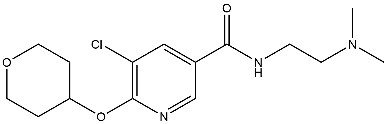 5-Chloro-N-[2-(dimethylamino)ethyl]-6-[(tetrahydro-2H-pyran-4-yl)oxy]-3-pyrid... 구조식 이미지