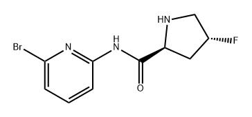 2-Pyrrolidinecarboxamide, N-(6-bromo-2-pyridinyl)-4-fluoro-, (2S,4R)- Structure