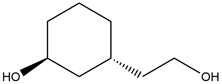 rel-(1R,3S)-3-Hydroxycyclohexaneethanol Structure