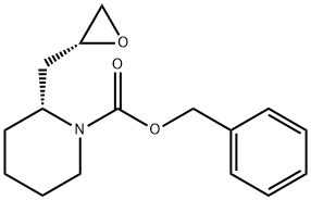 1-Piperidinecarboxylic acid, 2-[(2R)-2-oxiranylmethyl]-, phenylmethyl ester, (2R)- 구조식 이미지