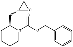 1-Piperidinecarboxylic acid, 2-[(2R)-2-oxiranylmethyl]-, phenylmethyl ester, (2S)- Structure