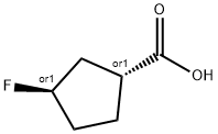 rel-(1R,3R)-3-fluorocyclopentane-1-carboxylic acid Structure