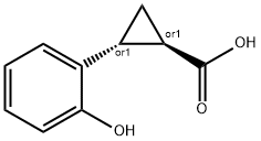 rac-(1R,2R)-2-(2-hydroxyphenyl)cyclopropane-1-c
arboxylic acid Structure