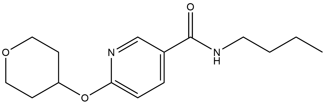 N-Butyl-6-[(tetrahydro-2H-pyran-4-yl)oxy]-3-pyridinecarboxamide Structure