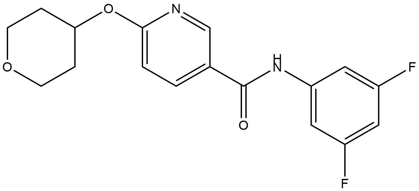 N-(3,5-Difluorophenyl)-6-[(tetrahydro-2H-pyran-4-yl)oxy]-3-pyridinecarboxamide Structure