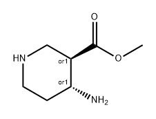 3-Piperidinecarboxylic acid, 4-amino-, methyl ester, (3R,4R)-rel- Structure