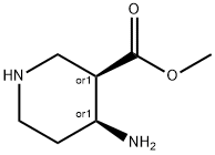 3-Piperidinecarboxylic acid, 4-amino-, methyl ester, (3R,4S)-rel- Structure