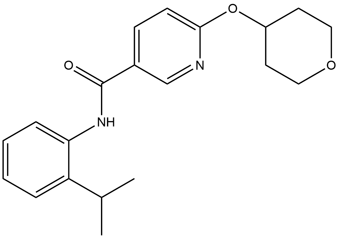 N-[2-(1-Methylethyl)phenyl]-6-[(tetrahydro-2H-pyran-4-yl)oxy]-3-pyridinecarbo... Structure