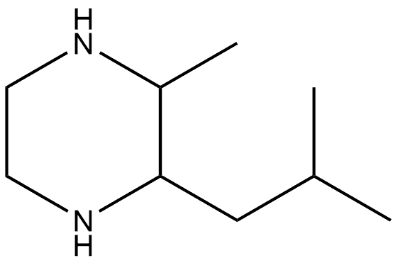 Piperazine, 2-methyl-3-(2-methylpropyl)- Structure