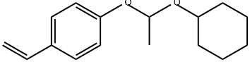 Benzene, 1-[1-(cyclohexyloxy)ethoxy]-4-ethenyl- Structure