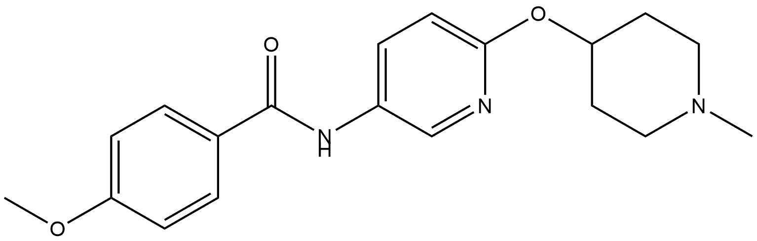 4-Methoxy-N-[6-[(1-methyl-4-piperidinyl)oxy]-3-pyridinyl]benzamide Structure