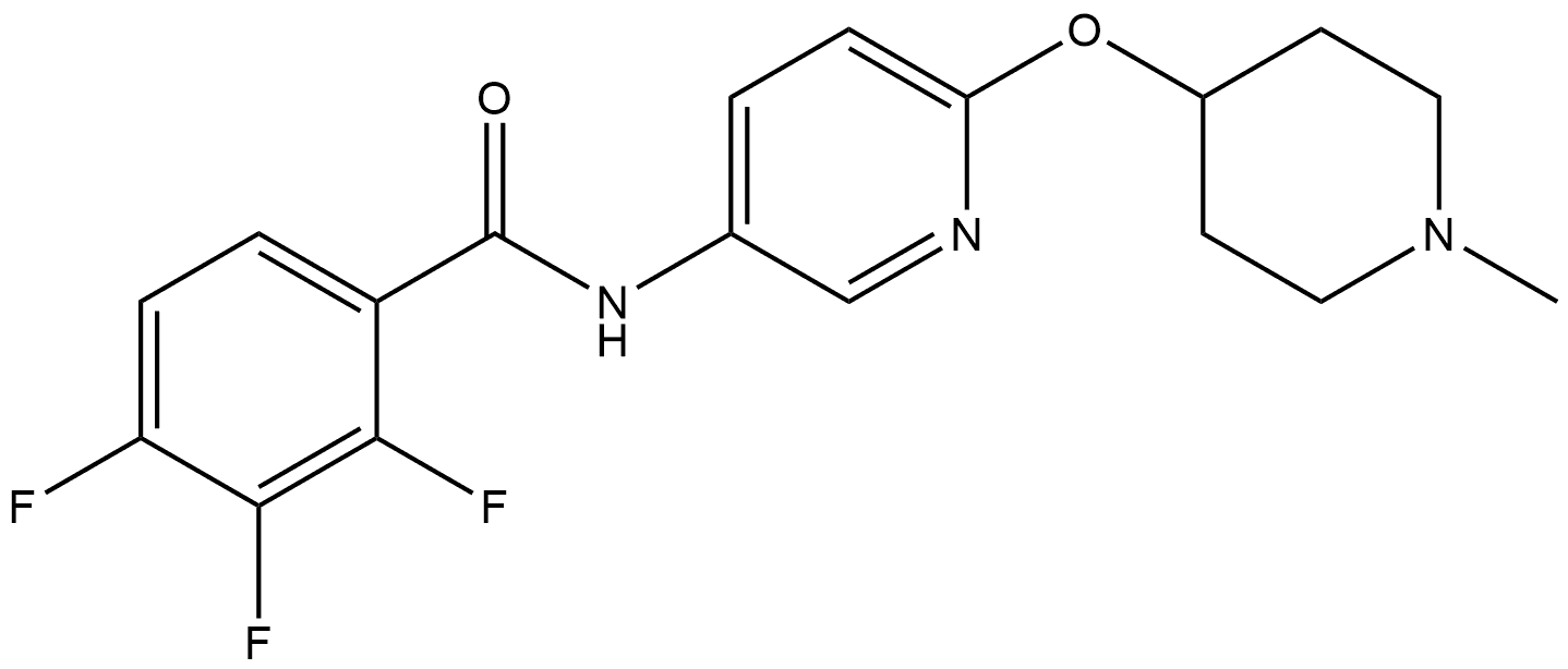 2,3,4-Trifluoro-N-[6-[(1-methyl-4-piperidinyl)oxy]-3-pyridinyl]benzamide Structure