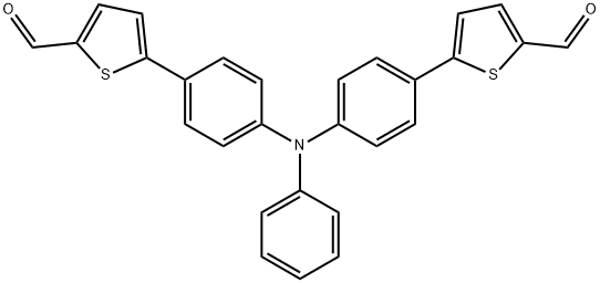 2-Thiophenecarboxaldehyde, 5,5'-[(phenylimino)di-4,1-phenylene]bis- Structure