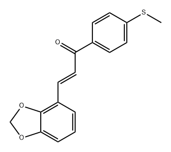 2-Propen-1-one, 3-(1,3-benzodioxol-4-yl)-1-[4-(methylthio)phenyl]-, (2E)- Structure