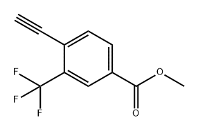 Benzoic acid, 4-ethynyl-3-(trifluoromethyl)-, methyl ester 구조식 이미지