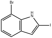 1H-Indole, 7-bromo-2-iodo- Structure