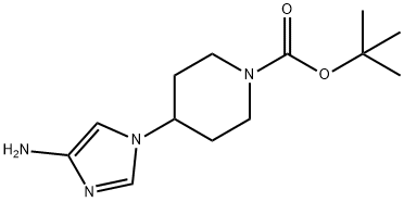 1-Piperidinecarboxylic acid, 4-(4-amino-1H-imidazol-1-yl)-, 1,1-dimethylethyl ester Structure