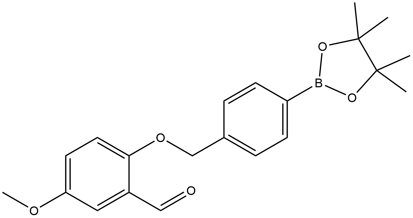 5-Methoxy-2-[[4-(4,4,5,5-tetramethyl-1,3,2-dioxaborolan-2-yl)phenyl]methoxy]b... Structure