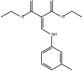 Propanedioic acid, 2-[[(3-methylphenyl)amino]methylene]-, 1,3-diethyl ester Structure