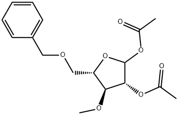 (3R,4S,5S)-5-((benzyloxy)methyl)-4-methoxytetrahydrofuran-2,3-diyl diacetate Structure