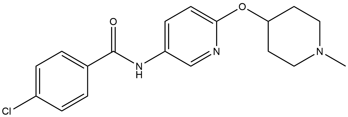 4-Chloro-N-[6-[(1-methyl-4-piperidinyl)oxy]-3-pyridinyl]benzamide Structure