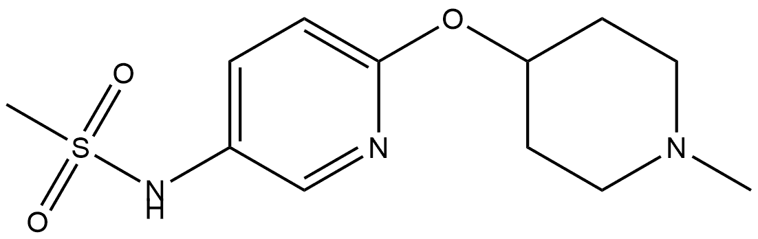 N-[6-[(1-Methyl-4-piperidinyl)oxy]-3-pyridinyl]methanesulfonamide Structure