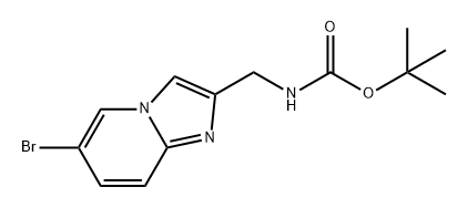Carbamic acid, N-[(6-bromoimidazo[1,2-a]pyridin-2-yl)methyl]-, 1,1-dimethylethyl ester Structure