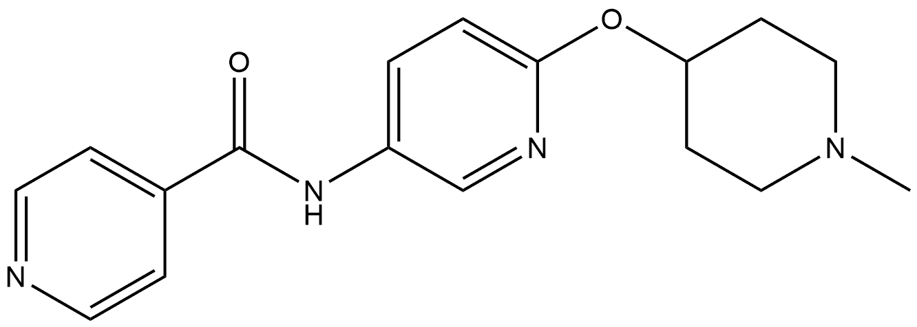 N-[6-[(1-Methyl-4-piperidinyl)oxy]-3-pyridinyl]-4-pyridinecarboxamide Structure