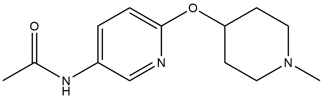 N-[6-[(1-Methyl-4-piperidinyl)oxy]-3-pyridinyl]acetamide Structure